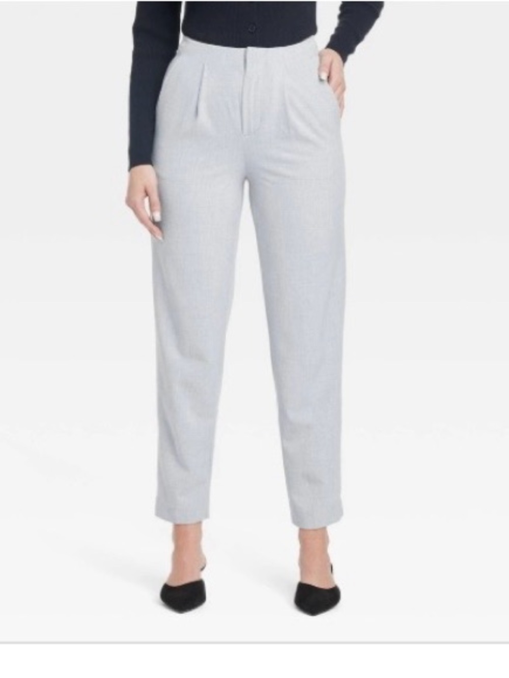 Women's High-Rise Tailored Trousers - a New Day™ Gray Size 12 new